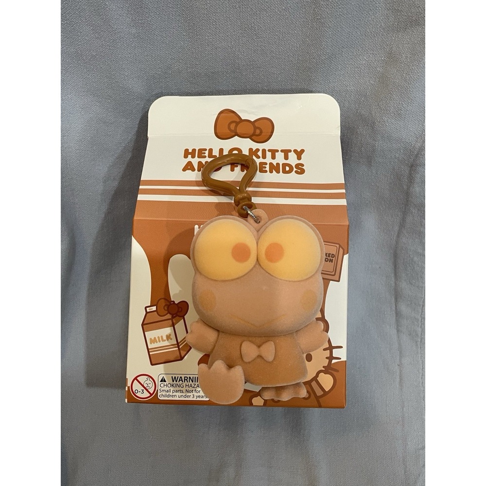 NEW Open Box Hello Kitty & Friends Flocked Hangers Milk Box Pack - Keroppi
